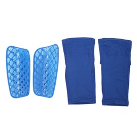 1 Pair Youth Soccer Shin Guard Sleeves Ultralight Breathable Soccer Shin Guards Youth Competition Training Equipment Blue L Size