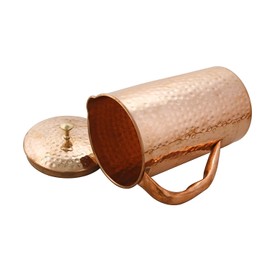 Pure Copper Hammered Water Jug | Copper Pitcher for Ayurveda Health Benefit with 3 Water Glass 1.5 L