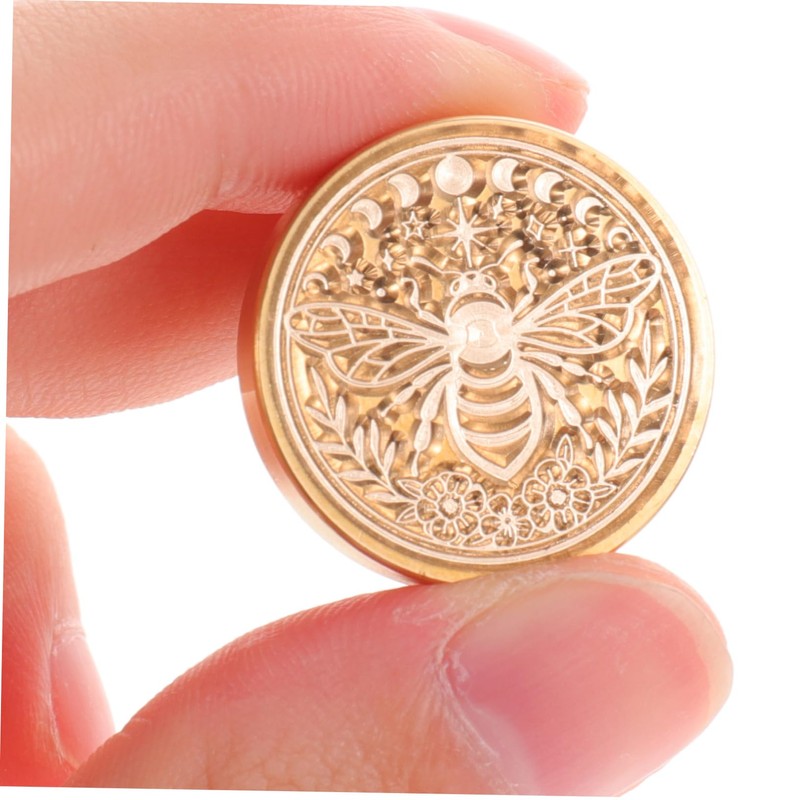 IWOWHERO DIY Crafts Bee Pattern Wax Seal Stamp Head Durable