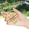 MOUMOUTEN Brass Pipe Fittings, Full Male Thread Cross 4 Tee