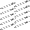 TENOC Silicone Cable Ties 10 Pcs Grey Reusable Cable Holder