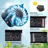 2 Set Hard Hat Sun Shade with Dual Solar Fan,