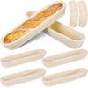 Vesici 15 Inches Baguette Banneton Proofing Basket 6 Pack with
