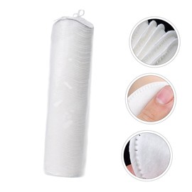 Ipetboom 1Set Edge Makeup Remover Pads Natural Pure Cotton Facial Clean Pads with Portable Bag Soft Absorbent Makeup for Easy Use