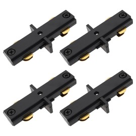 VGOL 4pcs Black 120V H Series Single Circuit 3-Wire Track Connector Compatible with WAC Lighting H Track Systems