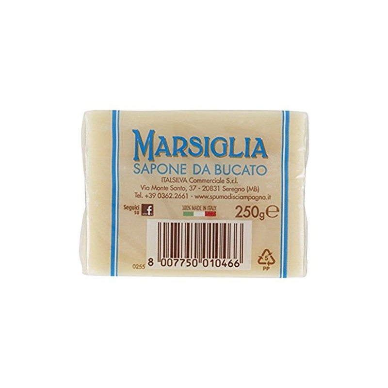 Italsilva:"Spuma di Sciampagna" Laundry Marseille Soap Cube 8.82 Ounce (250gr)