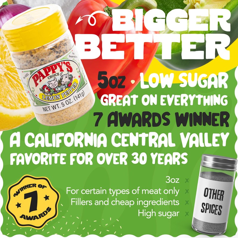 Pappy's Seasonings (Lemon Pepper, 5oz)