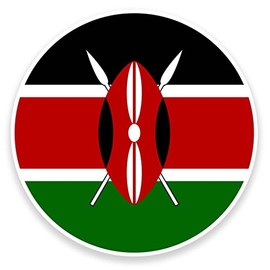 2 x 10cm/100mm Kenya Vinyl Sticker Decal Laptop Travel Luggage Car Bike Sign Fun #9152