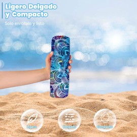 Toalla De Playa Superligera,Oalla De Microfibra Sin Arena,Toalla De Playa Fina Superabsorbente Y De Secado Rápido,71 X 32 Pulgadas,Ligera Y Compacta Para Baño, Camping, Natación,Accesorios De Viaje