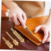 Operitacx DIY Leather Craft Kit 3pcs Copper Leather Slicker Creaser