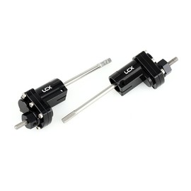 LCX Racing 1/10th RC Crawler Car CNC Machined Rear Portal Axle Conversion Kit for Axial SCX10 II 90046 90047, Upgrades Parts Accessories
