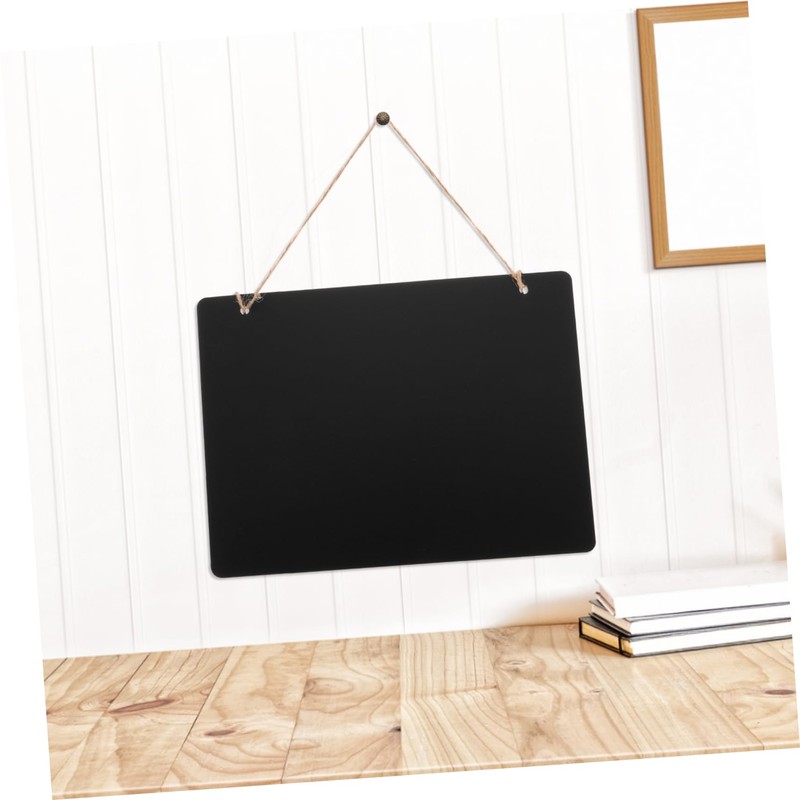 ROSENICE Black Board Hanging Wood Chalkboard for Both Sides