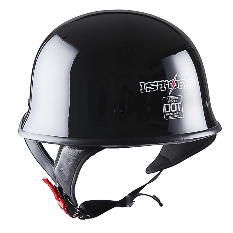 1Storm Novelty Motorcycle Half Face Helmet Open German Style DOT