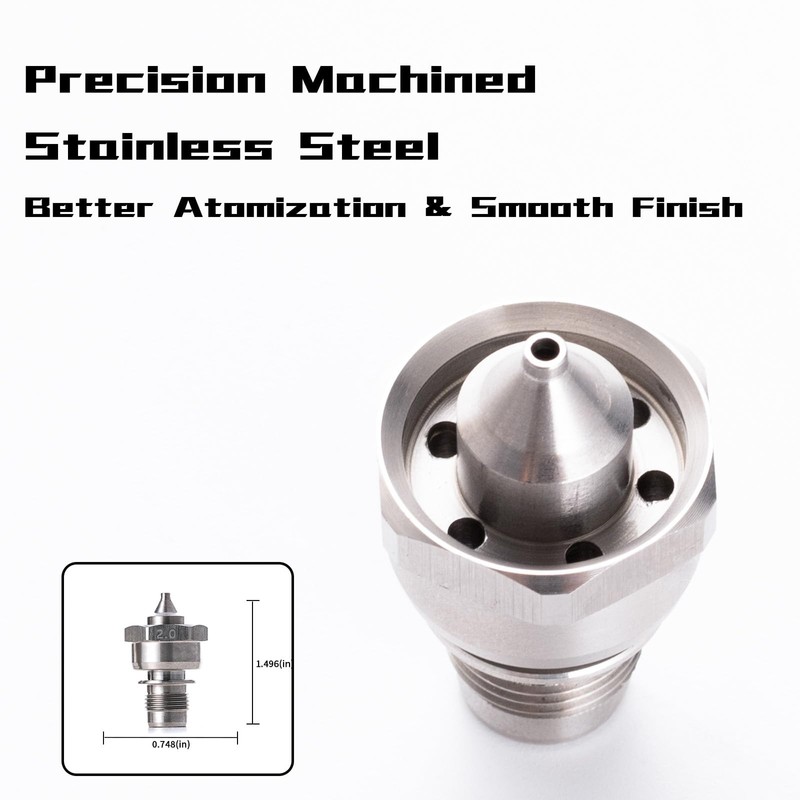 AEROPRO Tools 2.0mm Needle, Nozzle, Air Cap Set for A610