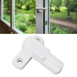Window Latch Sliding Bolt Aluminium Alloy Anti-Theft T Type Universal Child Safe Security Lock Holder Replacement for Home Security (White)