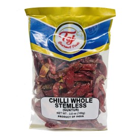 TAJ Premium Indian Whole Chilli (Whole Mirchi, without stem), (3.5 Ounce)