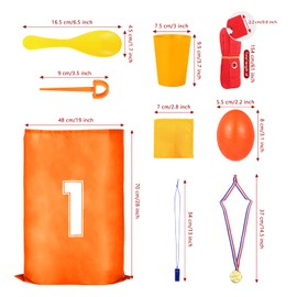 LEMESO Kit de Juegos al Aire Libre para Niños Juguetes de jardín Juego de lanzar con Sacos hinchables, Saco de Arena, Medalla para Correr Huevos