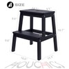 HOUCHICS Wooden Step Stool for Adults with 400lb, Wood Step