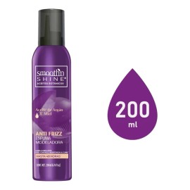 Mousse Smooth'n Shine Antifrizz 200g - Controla el Frizz y Da Brillo