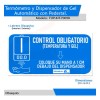 Pedestal Con Termómetro Dispensador De Gel Antibacterial V0 Color Blanca