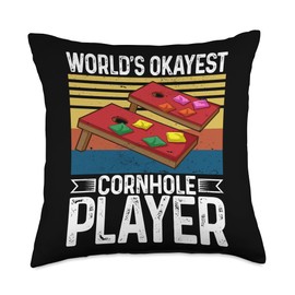 Cornhole Bean Bags Toss Game Player Corn hole Board Cornhole Throw Pillow