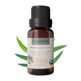 Alizé USDA Organic Eucalyptus Essential Oil, 100% Natural & Pure Essential Oils for Diffusers for Home, Aromatherapy Oils, Diffuser Oils Scents for Wellness, Invigorating&Cleansing, 10ml-0.33 fl oz