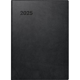 BRUNNEN Pocket Diary Model 731 (2025), 2 Pages = 1 Week, A6, 144 Pages, Plastic Cover, Black
