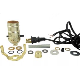 LAMP PART KIT: PUSH-THRU SOCKET, BLACK CORD   TD-396BLKPUSH