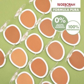 Deborah Milano Kompakte Erde, reine Formel mit natürlichen Inhaltsstoffen, 04 Light Beige, fließend und modulierbar, wirkt auf das Gesicht und verleiht eine natürlich gebräunte Haut, 11 g