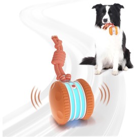 Pelota Interactiva para Perros, Juguete Eléctrico Automático Con Movimiento Y Ruedas, Con Cuerda para Perros Pequeños, Medianos Y Grandes. Juguete de 