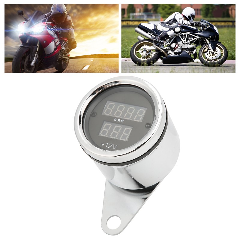 12V Motorcycle Speedometer High Accuracy Speed Gauge Odometer Universal for