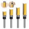 Pack of 4 8 mm Flush Cutter Shank Milling Cutter