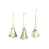 Creative Co-Op Hanging Metal Bells on a Gold String, Distressed