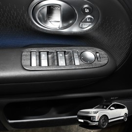 YOUTOOCAR Door Lock Switch Covers Compatible with Hyundai IONIQ 9 Accessories (Wood Grain)