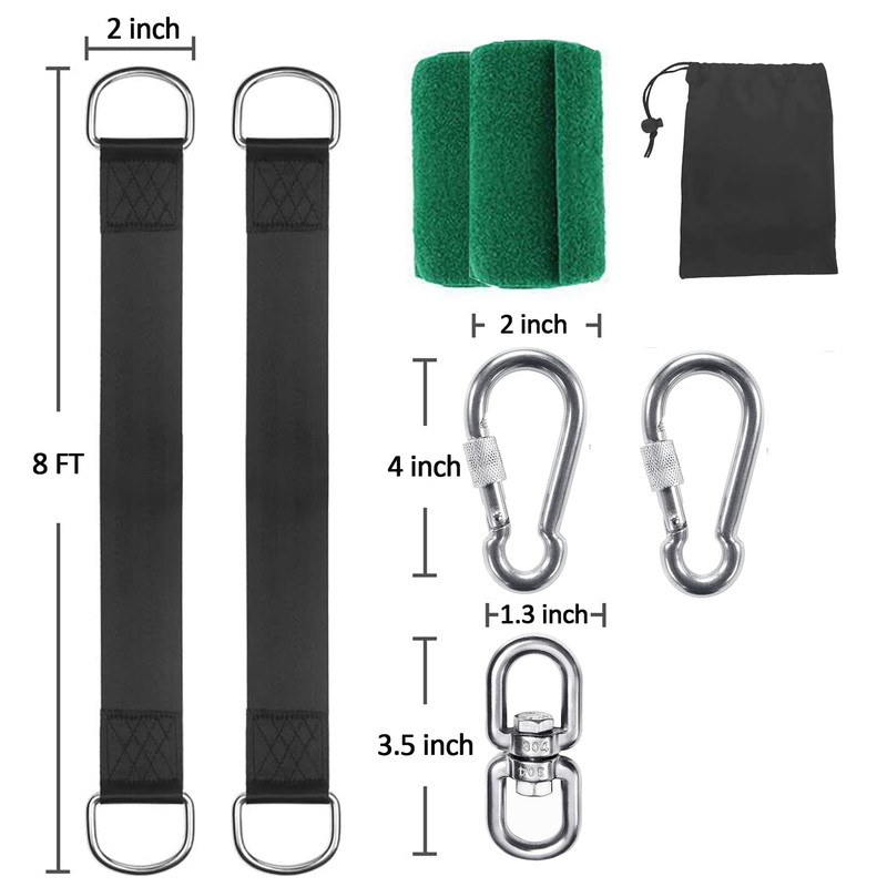 Werfeito Tree Swing Straps Hanging Kit (Set of 2), 3FT/8FT/10FT/20FT/30FT