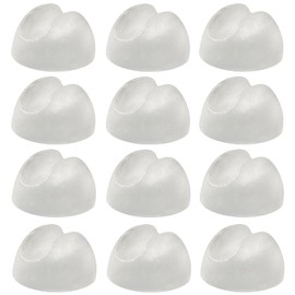 Kyuionty 12Pcs Hairpin Leg Protector Feet Fits 3/8" - 1/2" Thick Rods, Furniture Table Chair Feet & Floor Protector Tip Table Chair Leg Rubber Caps (Transparent)