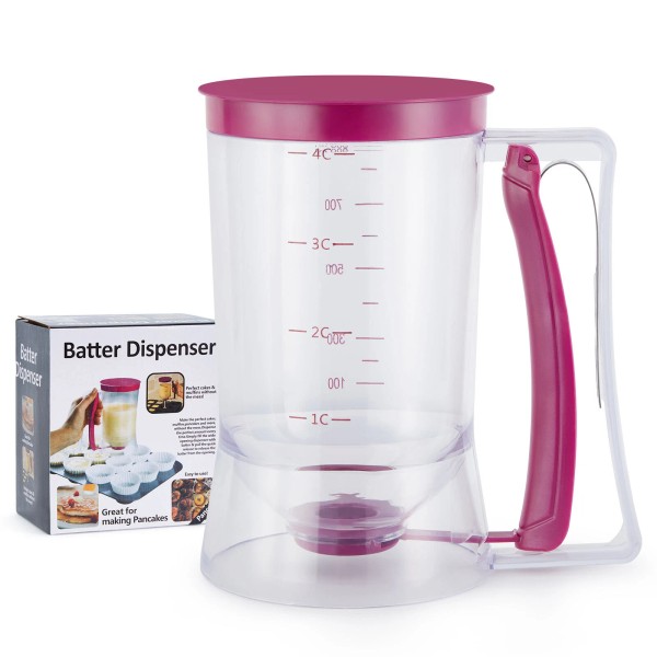 Image® 900ml Kitchen Batter Dispenser Muffin Cupcake Pancake Measuring Baking