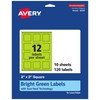 Avery Printable Square Labels with Sure Feed Technology, 2" x