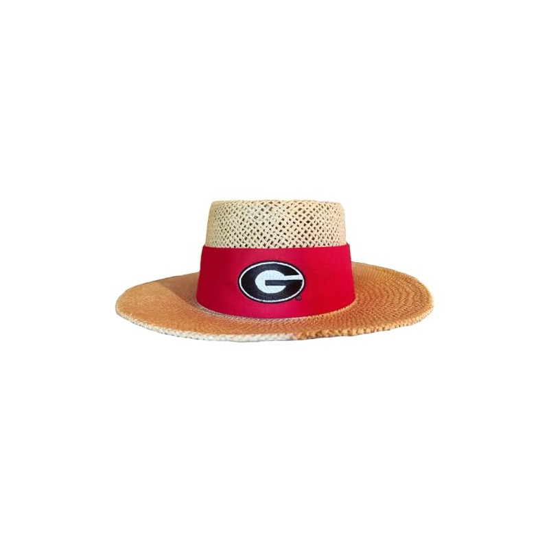 Georgia Bulldogs Tournament Straw Gambler Hat Birch