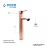 Cnx Mezcladora Monomando Para Lavabo Color Oro Rosado