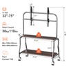 Easel Rolling TV Stand for 32-75" TVs, Stainless Steel TV