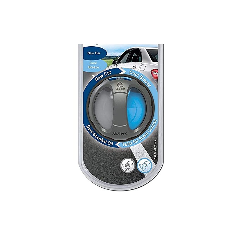 Refresh Your Car! E300865304 Dual Scent Diffuser, New Car/Cool Breeze
