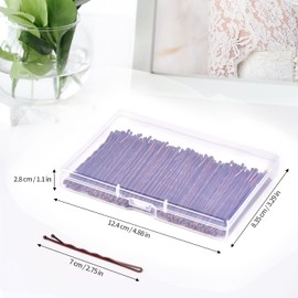 Large Bobby Pins Brown,MORGLES 2.75" Jumbo Hair Pins Brown Long bobby Pins for Thick Hair for Women Girls with Box-120 count