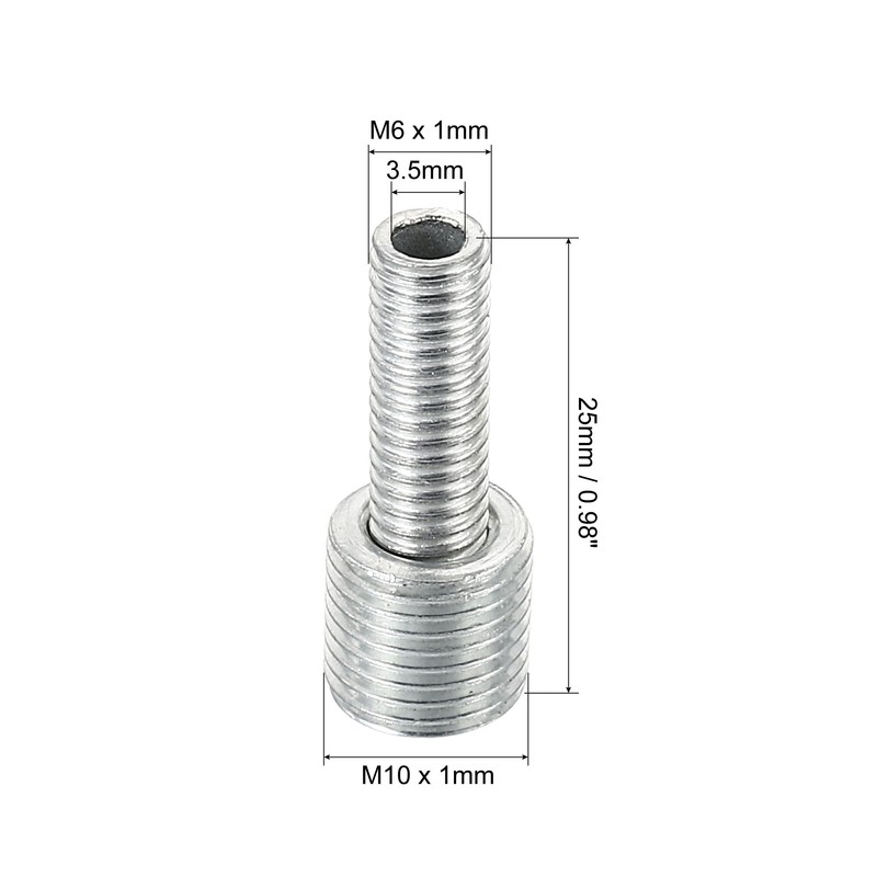 PATIKIL M10 to M6 Reducing Screw, 5 Pack 25mm Long