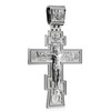ZENLUNANO Orthodox Cross Necklace for Men and Women, Silver Tone,