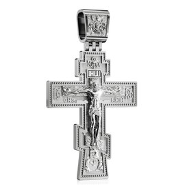 ZENLUNANO Orthodox Cross Necklace for Men and Women, Silver Tone, Christian Jewelry with Exquisite Cross Pendant - Only Crucifix Pendant