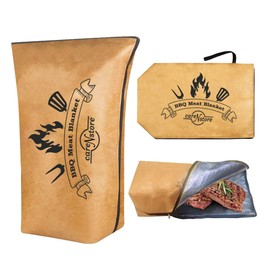 careNstore BBQ Blanket for Resting Meat – Large Reusable 3 Layer Insulated Bag | 21 Inch Brisket Blanket Accessories for Smoking | Barbecue Tools Meat Resting Bag Gifts for Meat Smokers