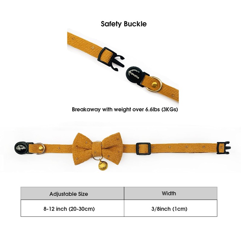Cognatio Safety Quick Release Cat Collars, Soft Kitten Collars with