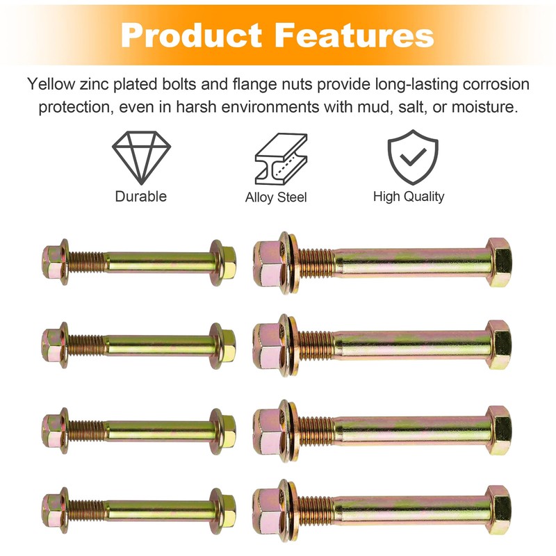 Front Control Arm Bolts Compatible with Jeep Cherokee XJ 1984-2001,