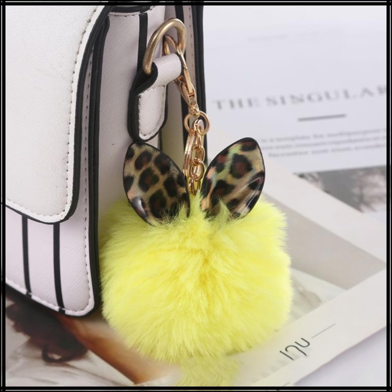 White Fang AZ094 Women's Key Ring Charm Keychain Cat Ears